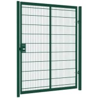 Twin mesh single leaf gate kit in Apollo design, featuring a height of 2.0 meters and a width of 3.0 meters, showcasing robust construction and sleek mesh pattern.