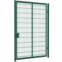 868 Twin Mesh Single Leaf Gate Kit in Apollo design, measuring 2.4m high by 3.0m wide, showcasing its sturdy frame and mesh detailing.