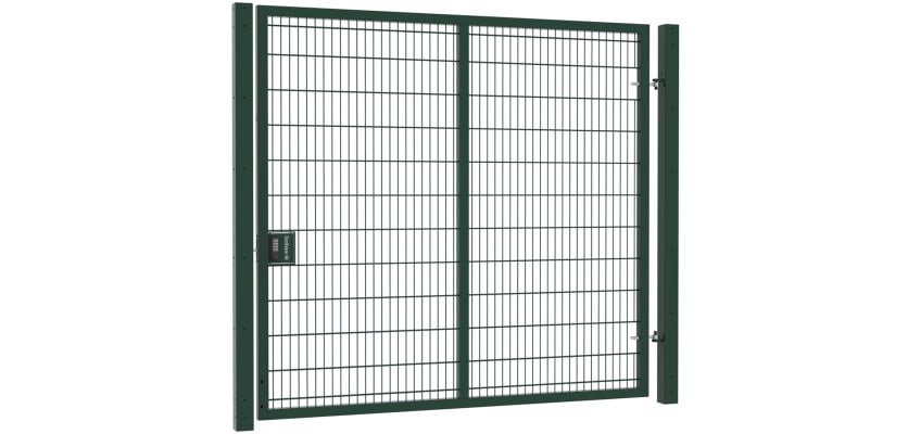 Apollo 3.0m high by 2.5m wide twin mesh single leaf gate kit, showcasing durable materials and a sleek design for secure access.