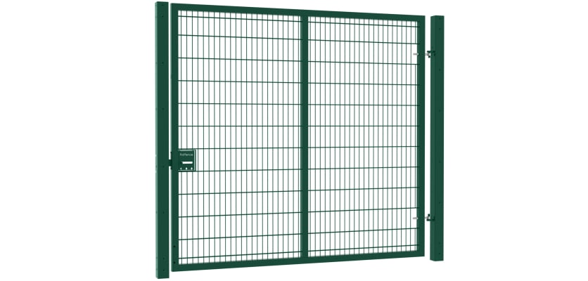 Twin mesh single leaf gate kit featuring a sleek Apollo design, measuring 3.0 meters high and 2.5 meters wide, ideal for secure and stylish entryways.