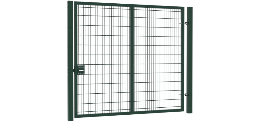 Twin mesh single leaf gate kit featuring a sleek Apollo design, measuring 3.0 meters high and 2.5 meters wide, ideal for secure and stylish entryways.