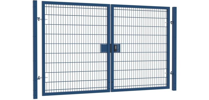 868 Twin Mesh Double Leaf Gate Kit with a height of 3.0m and width of 6.0m, showcasing a robust design suitable for secure entrances.
