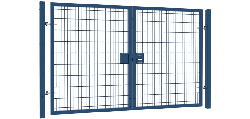 Elegant twin mesh double leaf gate kit measuring 3.0m high by 6.0m wide, featuring the Apollo brand design and sturdy construction for secure access.