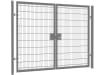 Double leaf gate kit featuring twin mesh design, measuring 3.0 meters high by 6.0 meters wide, ideal for security and access solutions.