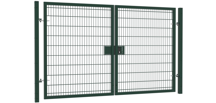 868 Twin Mesh Double Leaf Gate Kit with 3.0m height and 6.0m width, designed for durability and security in outdoor spaces.