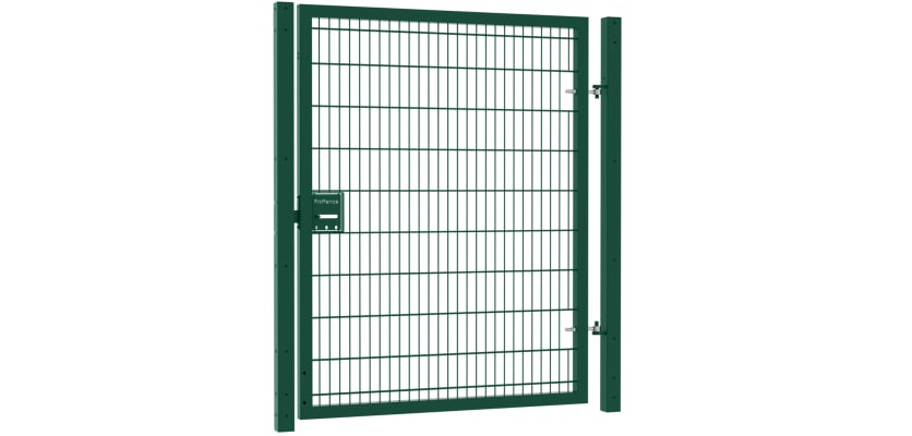 Twin mesh single leaf gate kit in a sleek design, measuring 2.0m high and 1.0m wide, featuring sturdy construction and easy installation.
