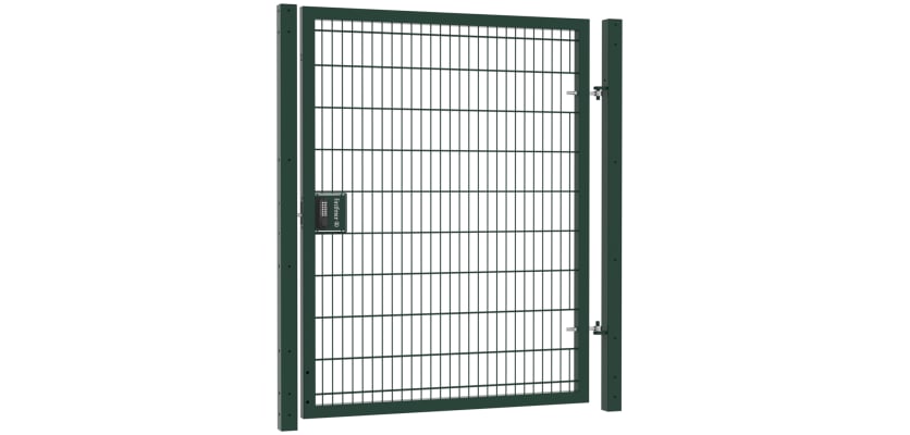 An Apollo 2.0m High x 1.0m Wide Single Leaf 868 Twin Mesh Security Gate with Digital Lock