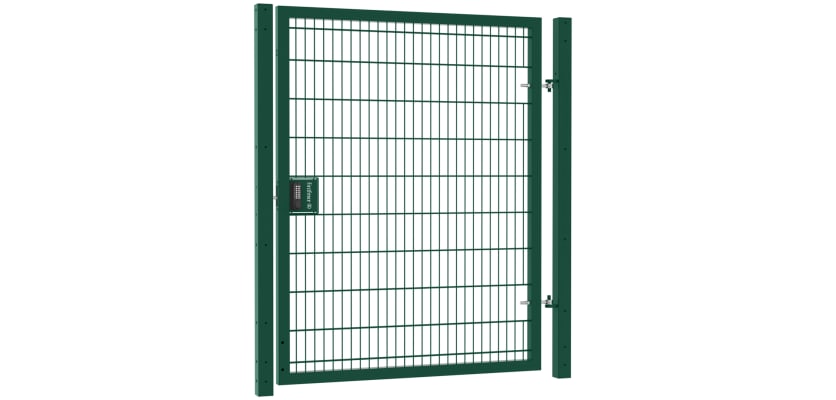 An Apollo 2.0m High x 1.0m Wide Single Leaf 868 Twin Mesh Security Gate with Digital Lock