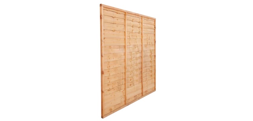 Side view of timber fencing panel