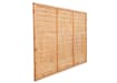 Side view of timber fencing panel