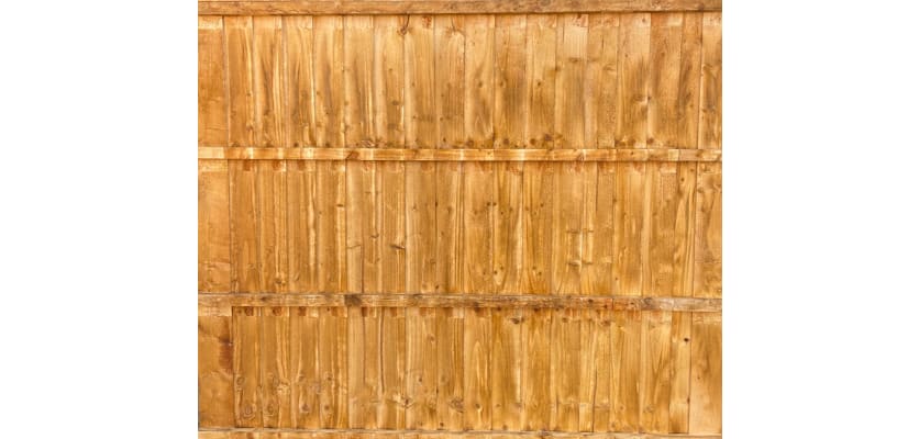 6ft x 5ft feather edge timber fencing panel