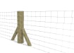 Render of our timber strainer post kit designed for net fencing