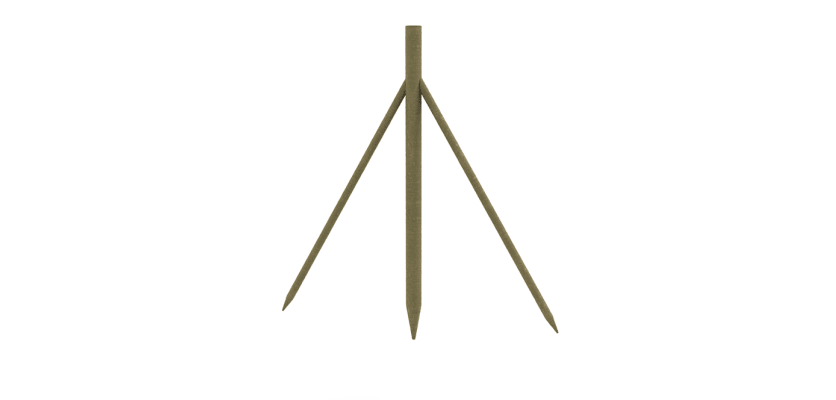 Wooden post kit for wire fencing