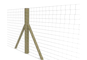 Timber Intermediate Strainer Post Kit to Suit 150cm to 190cm Fencing Tanalised UC4