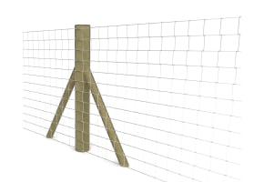 Timber Intermediate Strainer Post Kit to Suit 60cm to 120cm One Inch Netting Tanalised UC4