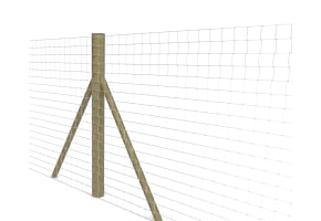 Timber Intermediate Strainer Post Kit to Suit 180cm One Inch Netting Tanalised UC4