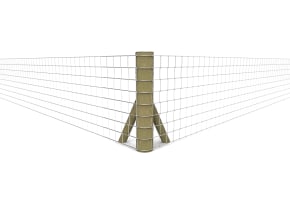 Timber Corner Strainer Post Kit to Suit 80cm to 120cm Fencing Tanalised UC4