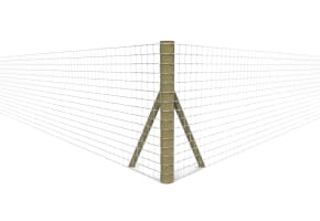 Timber Corner Strainer Post Kit to Suit 150cm to 190cm Fencing Tanalised UC4