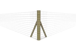 Timber Corner Strainer Post Kit to Suit 60cm to 120cm One Inch Netting Tanalised UC4