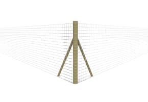 Timber Corner Strainer Post Kit to Suit 180cm One Inch Netting Tanalised UC4