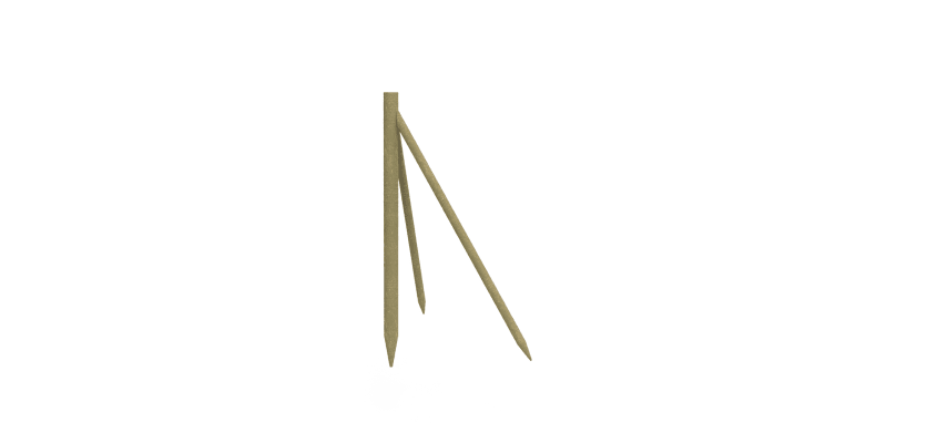 Corner strainer post for one inch netting
