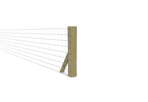 Timber End Strainer Post Kit to Suit 80cm to 120cm Fencing Tanalised UC4