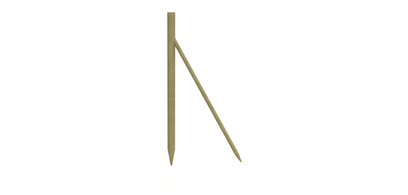 Timber end post for net fencing