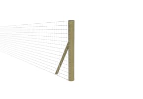 Timber End Strainer Post Kit to Suit 150cm to 190cm Fencing Tanalised UC4