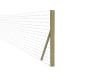 Timber end strainer post kit for net fencer