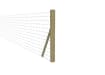 Timber end post with one inch net fencing