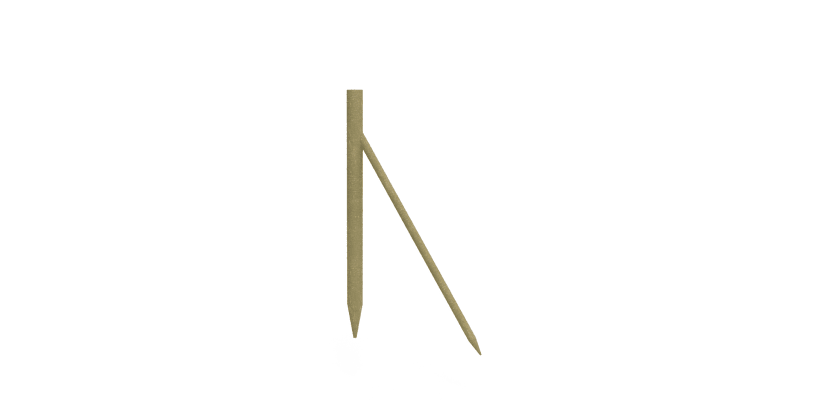 Timber end post without net fencing