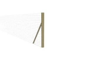 Timber End Strainer Post Kit to Suit 180cm One Inch Netting Tanalised UC4