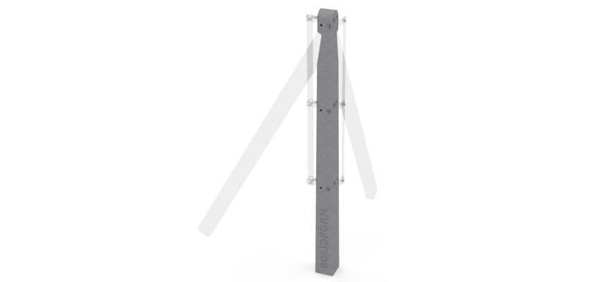 Concrete Chain Link Corner Post (isolated)
