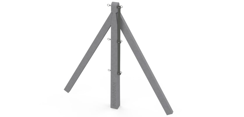 Concrete Chain Link Two Way Post