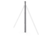 1.5m Concrete Chain Link Two Way Post (Isolated)