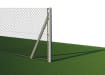 End post for chain link fencing, made of concrete