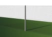Chain link fencing with an intermediate concrete post