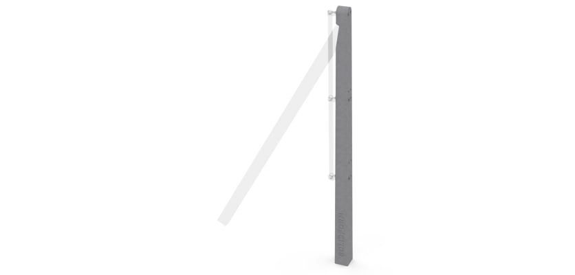 1.2m Concrete Chain Link End Post (Isolated)