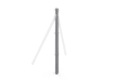 1.5m Concrete Chain Link Corner Post (Isolated)