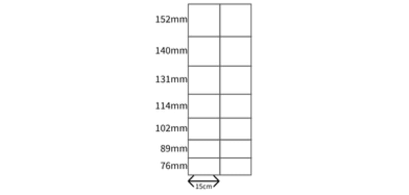 Product diagram showing the gap between wires in fencing