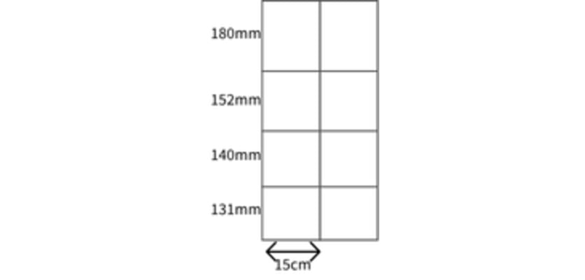 Diagram showing the gaps between wires in stock fencing