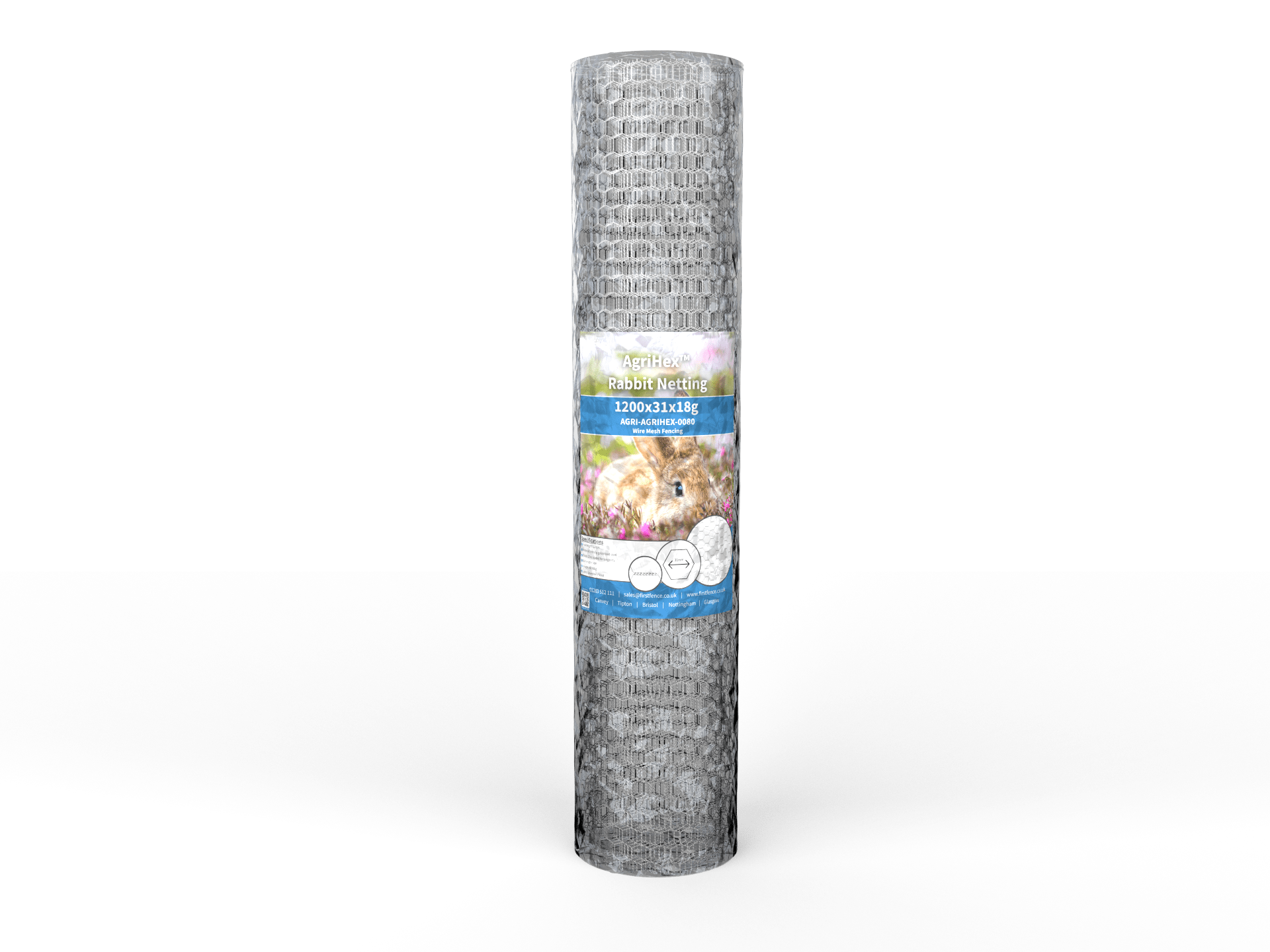 Rope Rabbit Net AgriHex™ Rabbit Netting Heavy Duty Galvanized 50m Roll | First Fence Ltd