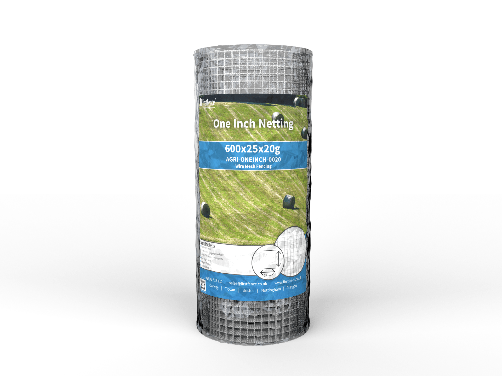 AgriHex™ One Inch Netting Durable 50m Roll for Gardening | First Fence Ltd
