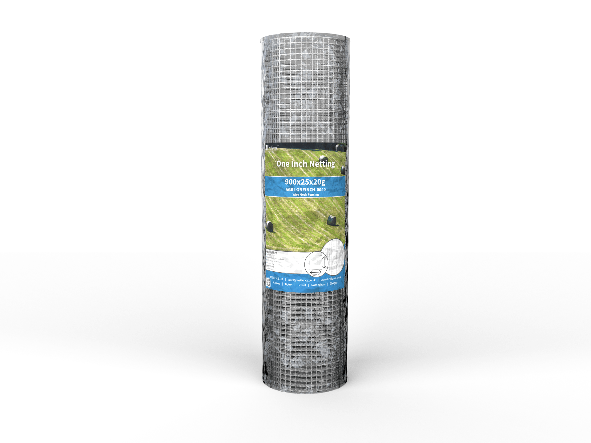 AgriHex™ One Inch Netting Roll 900x25x20g Heavy Duty 50m | First Fence Ltd