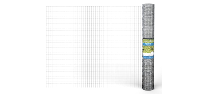 Unfurled roll of wire fencing