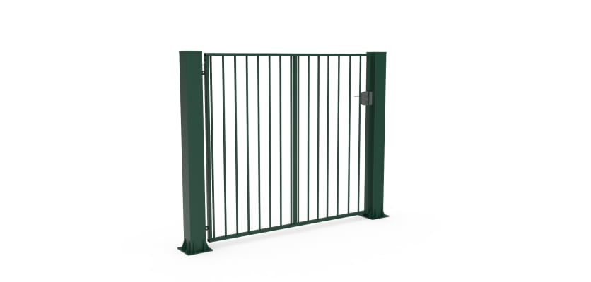 Green FFL 60S Manual Single Leaf Vertical Bar Swing Gate 