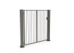 Stone Grey FFL 60S Manual Single Leaf Vertical Bar Swing Gate 