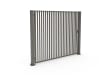 Stone Grey FFL 80S Manual Single Leaf Vertical Bar Swing Gate