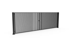    FFL 80D Manual Double Leaf Vertical Bar Swing Gate - up to 10m opening
