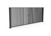 Black FFL 80D Manual Double Leaf Vertical Bar Swing Gate